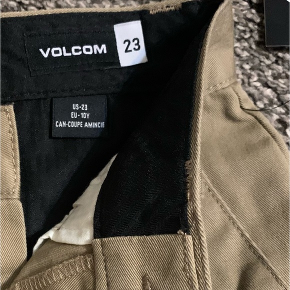 NWT VOLCOM BIG BOYS VMONTY RIGID PANTS YOUTH  - KHAKI Size 23 (10S 10 SLIM) - Picture 4 of 4